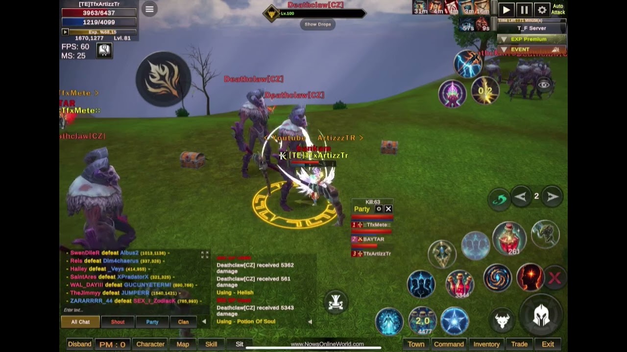 Nowa online world bp pk