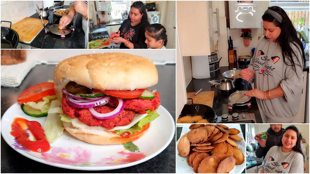 Weekend Special Breakfast to Lunch Routine | Cooked Mayka Special Holi Dish | Healthy Red Burger