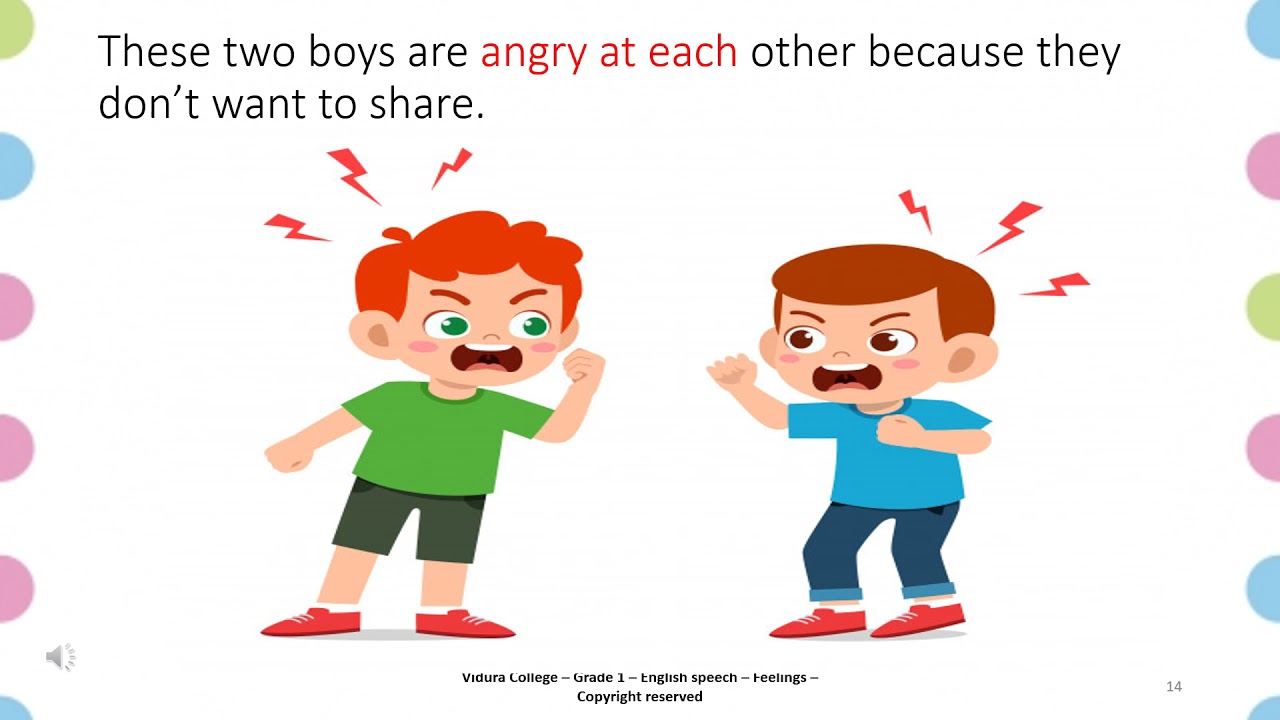 Grade 1   English speech   Feelings