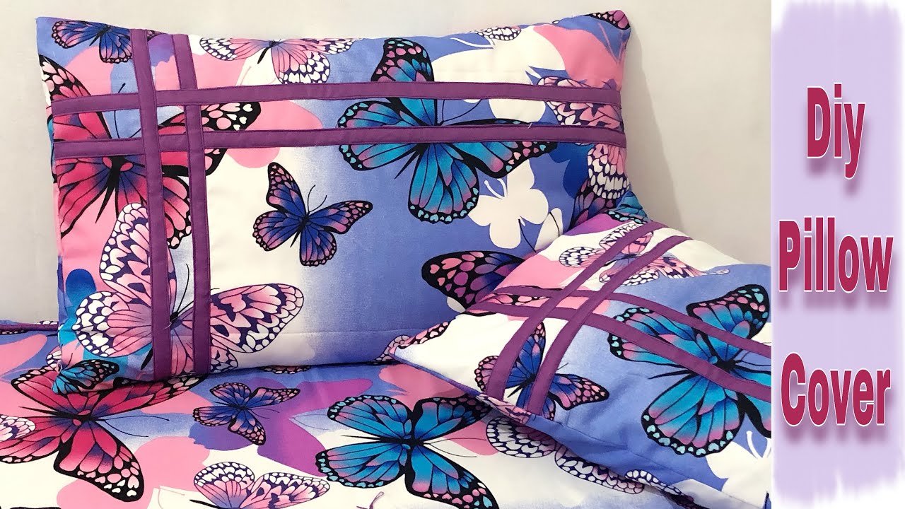 Simple Envelope Pillowcase in Purple | How To Make A Simple Envelope Pillowcase w/ Design | Pillow