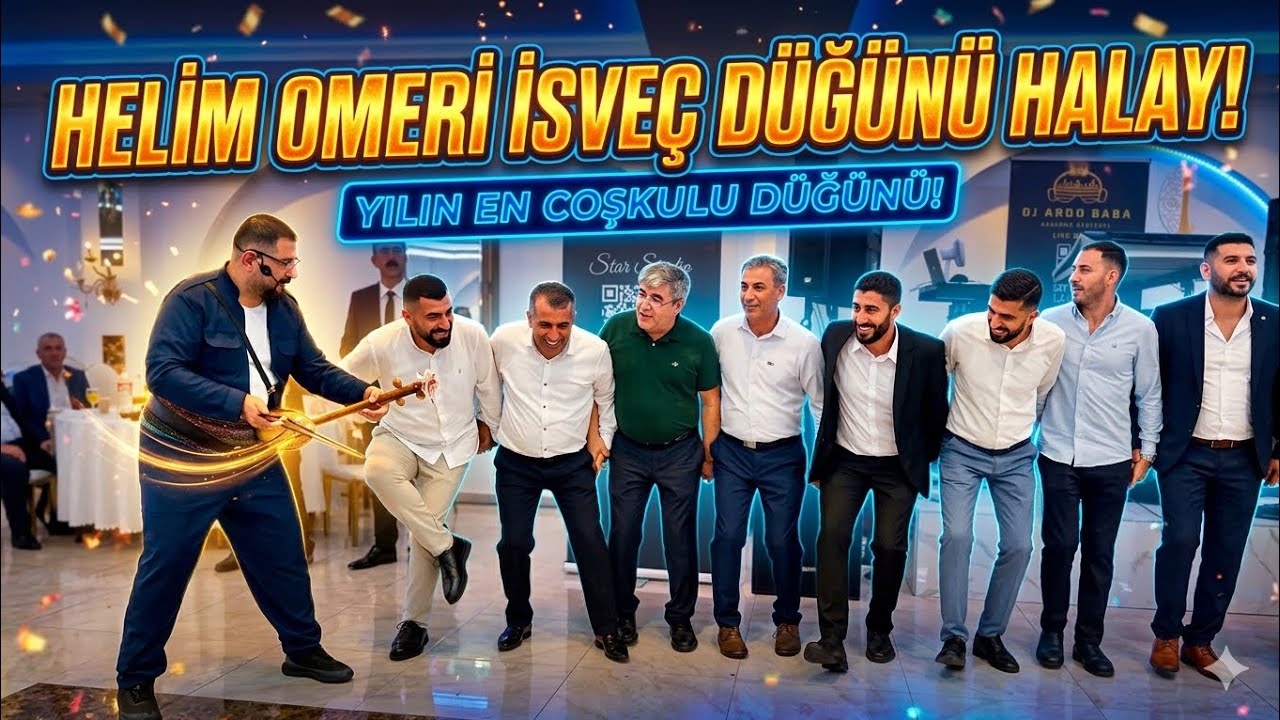 HELİM OMERİ İsveçte Konya-Mardin Düğünü Selim & Kübra 2025 halay cida raks kemençe 