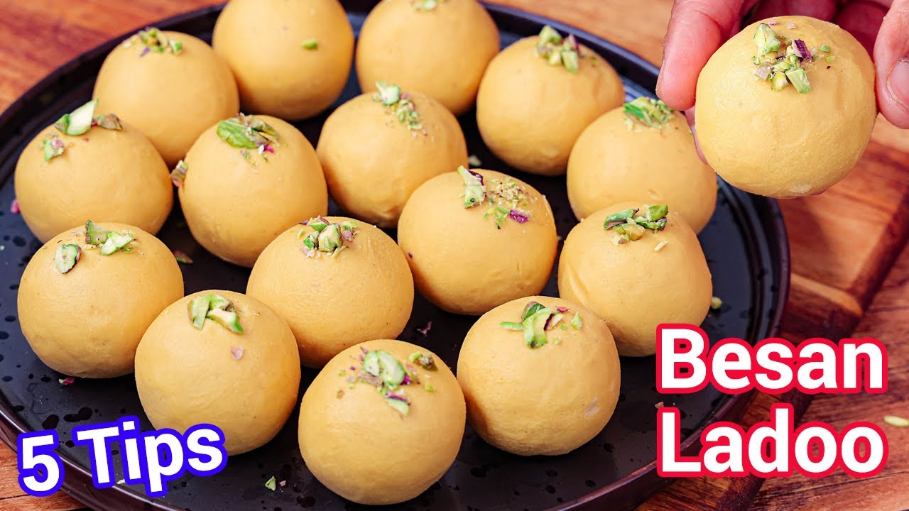 5 Tips to Make Perfect Besan Ladoo Recipe - Halwai Style | Classic Traditional Besan Ke Laddu