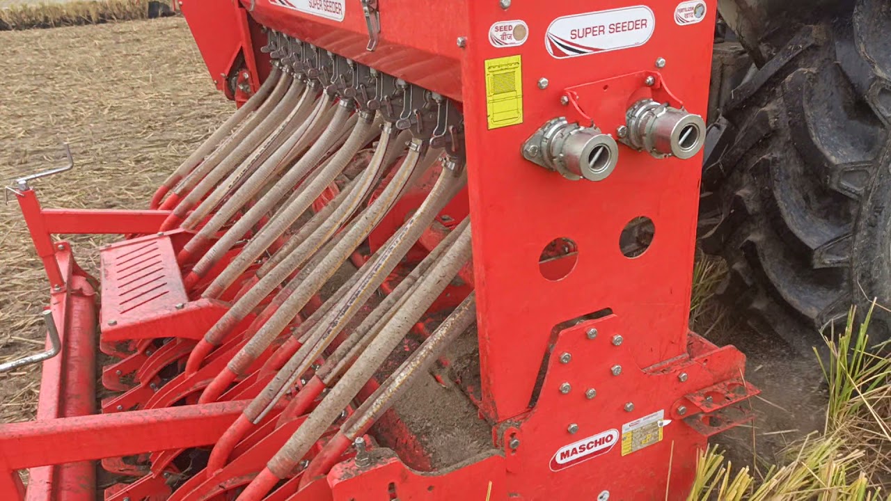 maschio super seeder performance with swaraj 855 tractor