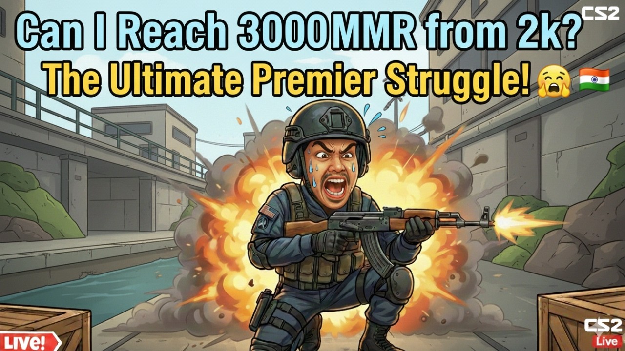 Can I Reach 3000 MMR from 2k? The Ultimate Premier Struggle! 😅🇮🇳 CS2 Live