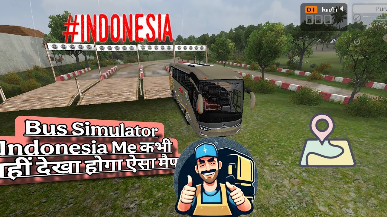 Bus simulator indonesia! बस सिम्युलेटर इंडोनेशिया का कभी देखा नहीं है ऐसा मैप!#bus simulator#gaming 