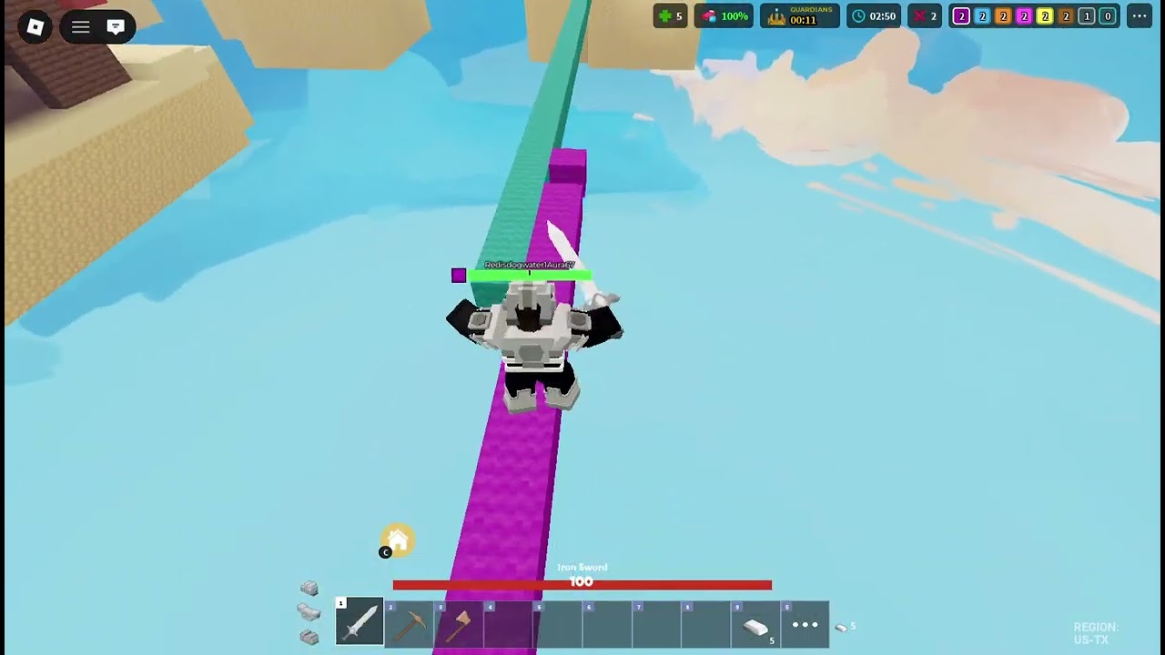 Playing bed wars with randoms