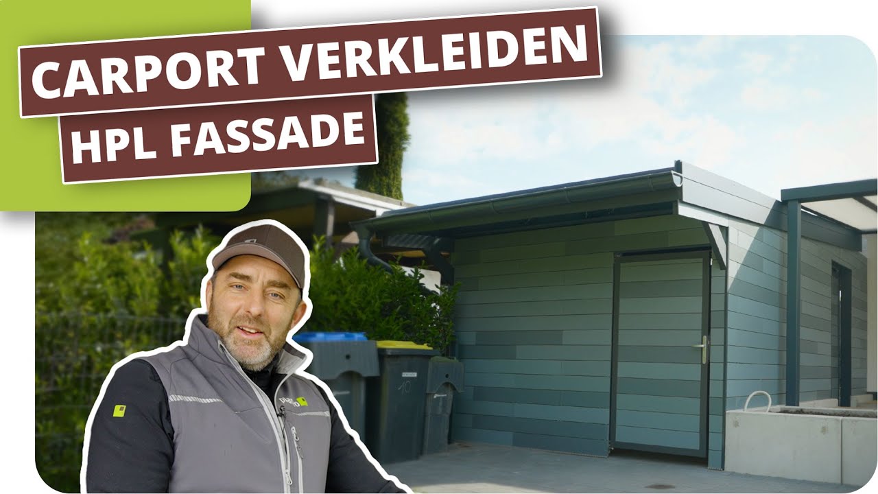 Carport verkleiden mit HPL Fassadenpaneele