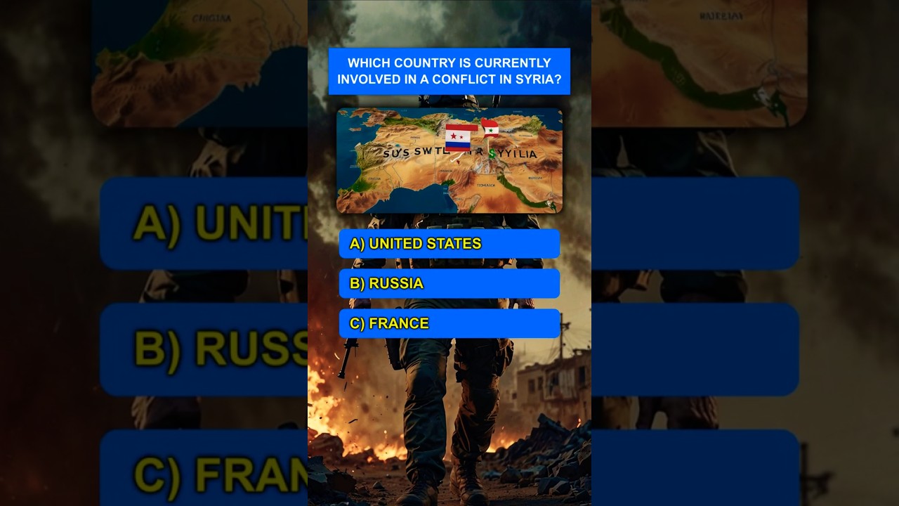 Which country is currently involved in a conflict in Syria? 