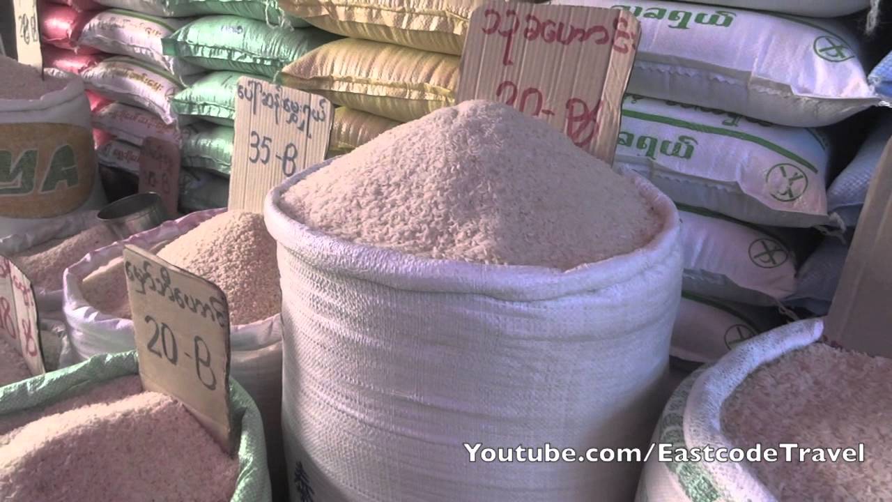 rice grain shop Tachilek market Myanmar