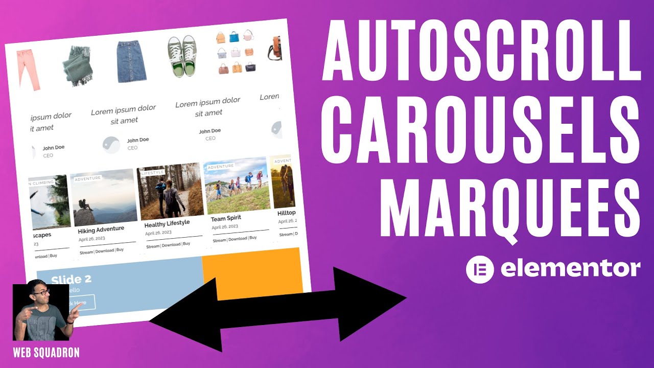 Autoscroll Carousel Marquees Elementor Pro CSS - Elementor Wordpress Tutorial