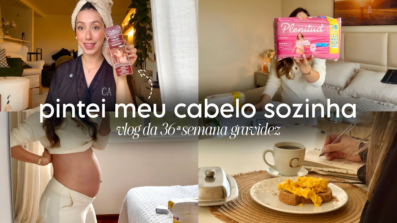PINTEI O CABELO, COMPRINHAS de FARMÁCIA pra MATERNIDADE, UPDATES da GRAVIDEZ e + 💖✨ Cacá Anjos