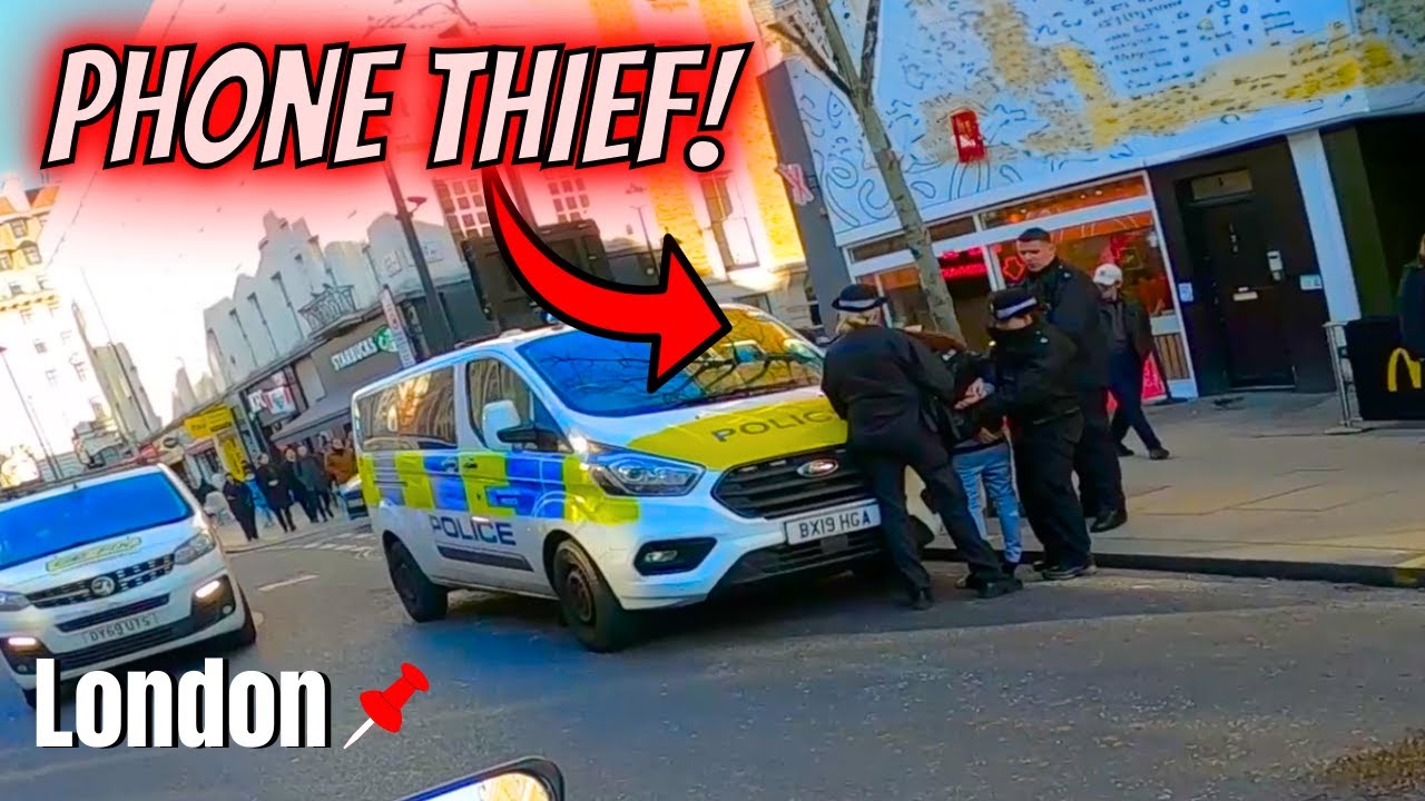 POLICE ARREST PHONE THIEF! Just Another Day In London | Delivery Driver POV