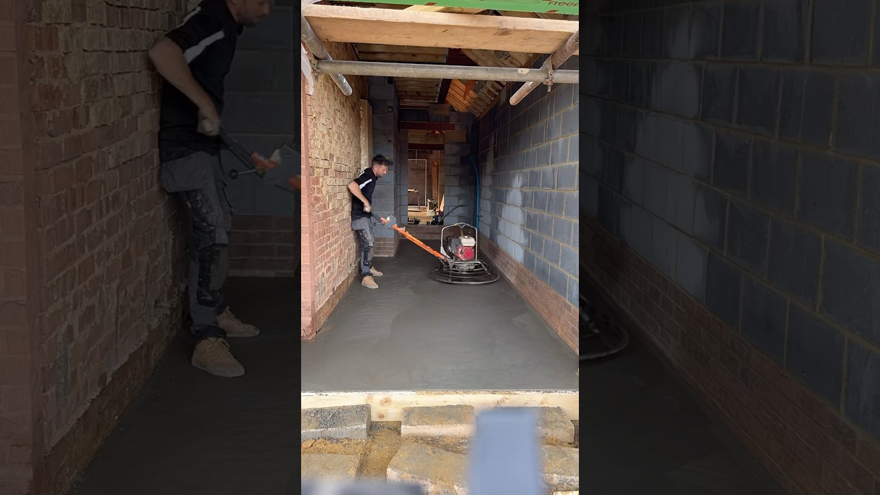 Installing a Polished concrete floor&hellip;. #concrete #polishedconcrete #how #howto #buildings #shorts