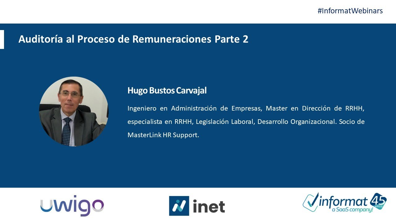 Webinar: Auditoría al Proceso de Remuneraciones Parte 2 | #informatwebinars
