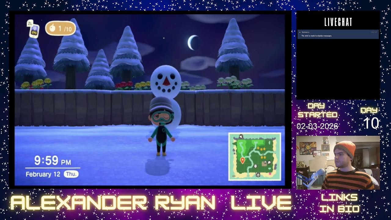 Alexander Ryan LIVE: Playing Animal Crossing for an entire year day 10