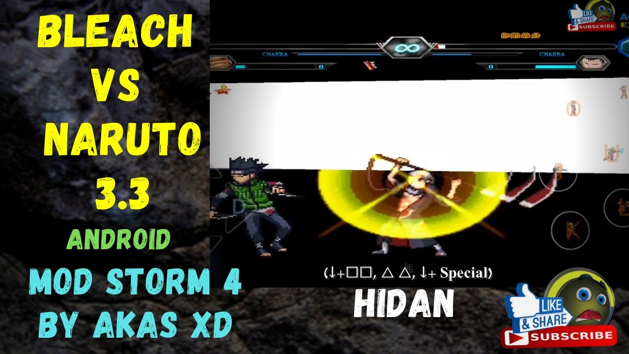 Bleach vs Naruto 3.3 Android - Hidan vs Azuma (Mod Storm 4)