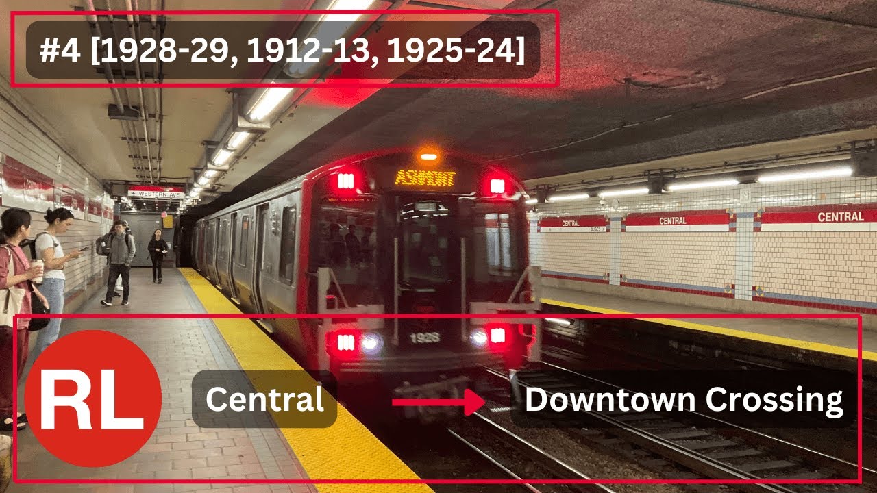 [Boston Subway] MBTA #4 CRRC [1928-29, 1912-13, 1925-24] Red Line: Central → Downtown Crossing