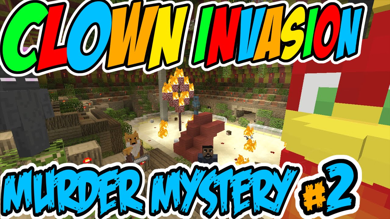 -|- Clown Invasion -|- Minecraft Xbox Murder Mystery - ITS NEVER MEE !!