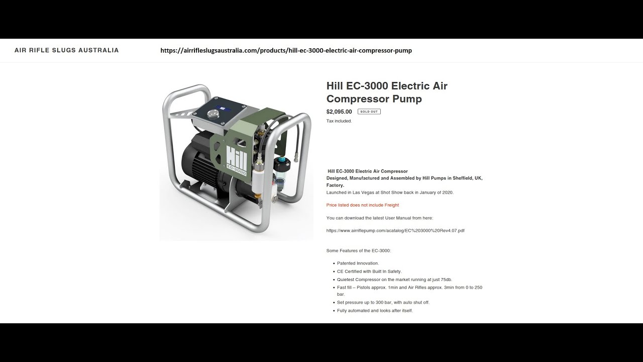 Hill EC 3000 Portable Air Compressor