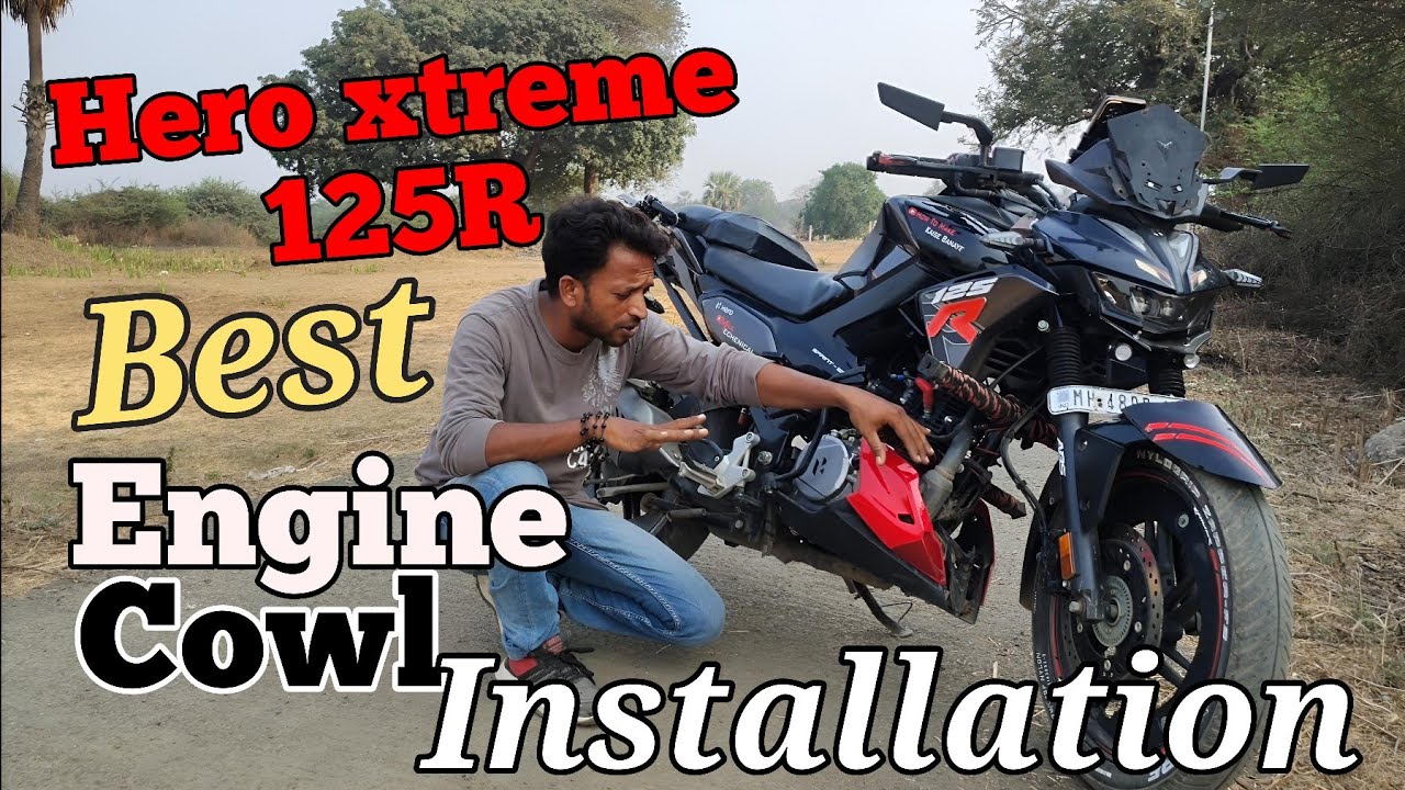Hero xtreme 125r engine cowl fitting | engine cowl fitting | bike engine cowl modified