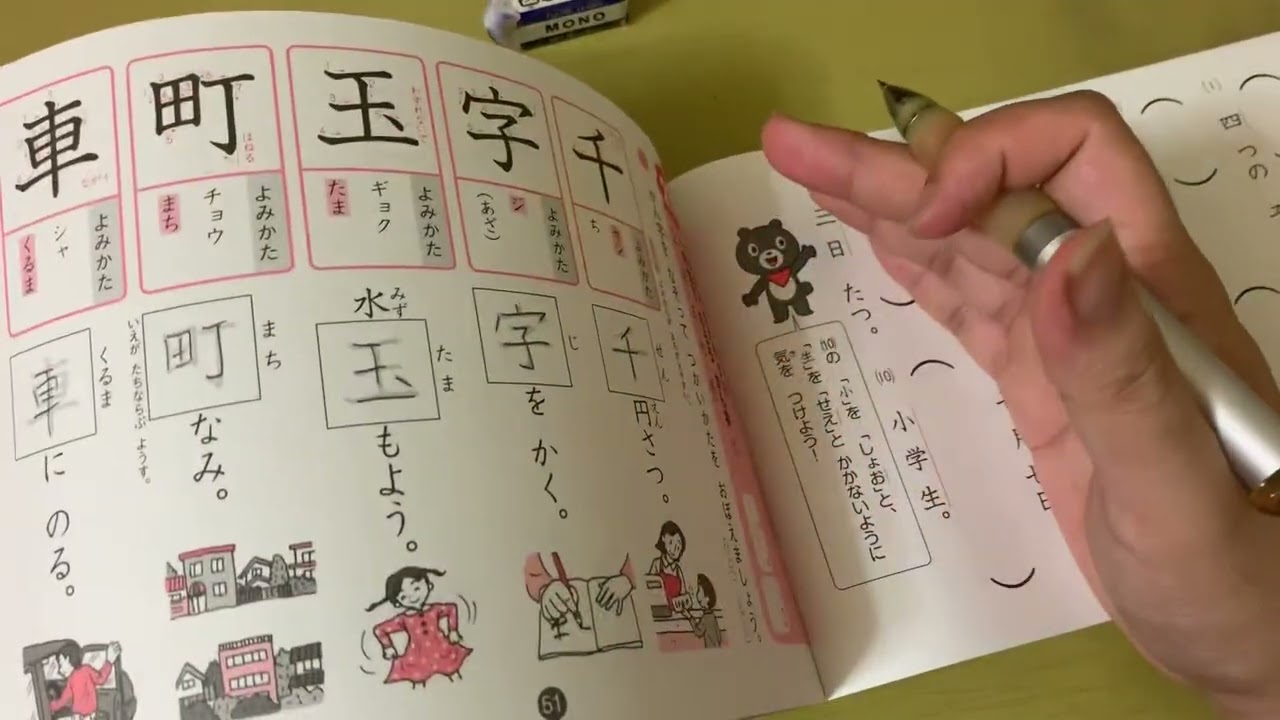 Learn Kanji Grade 1 Drill part 13 Tagalog
