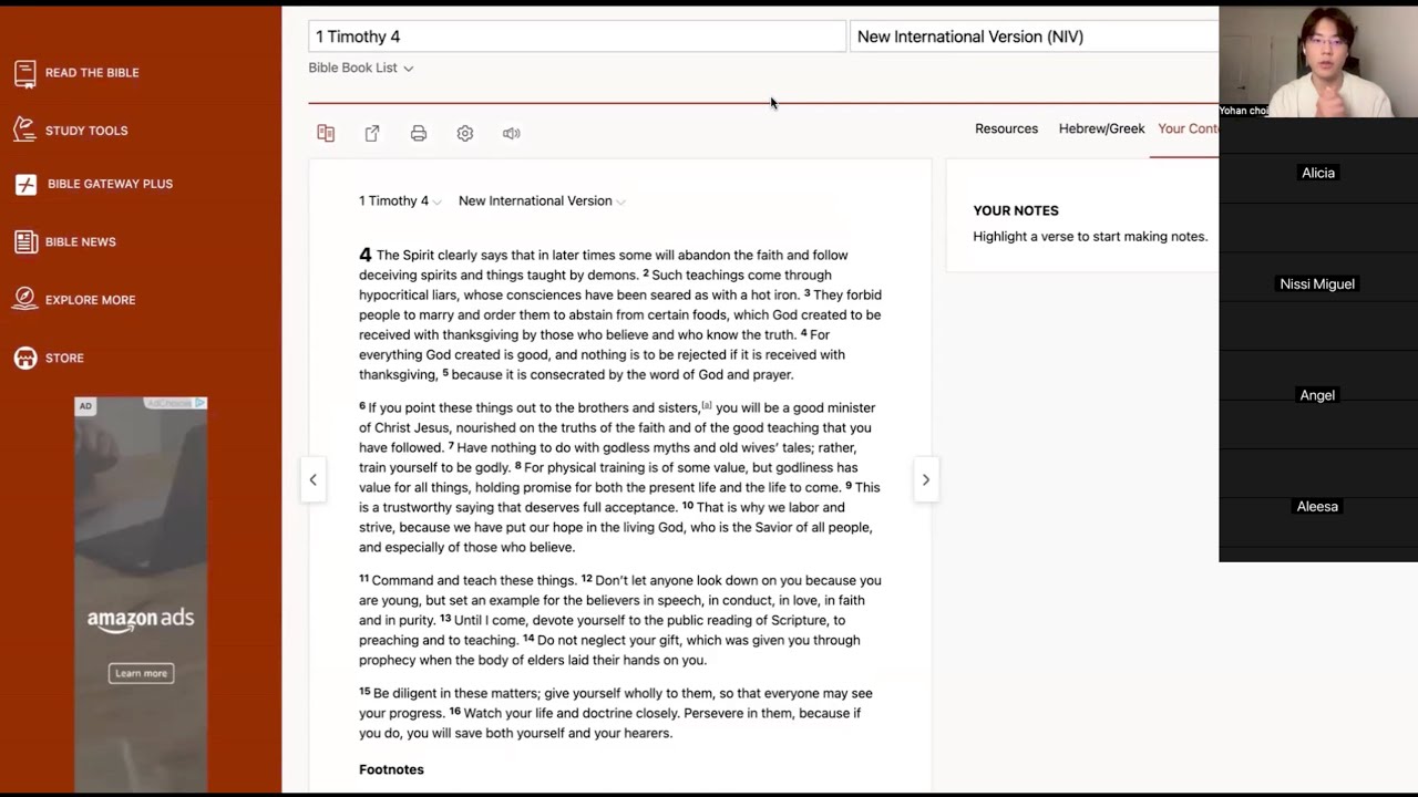 Setting an example for the believers / James 4:6-16 / December 13, 2025