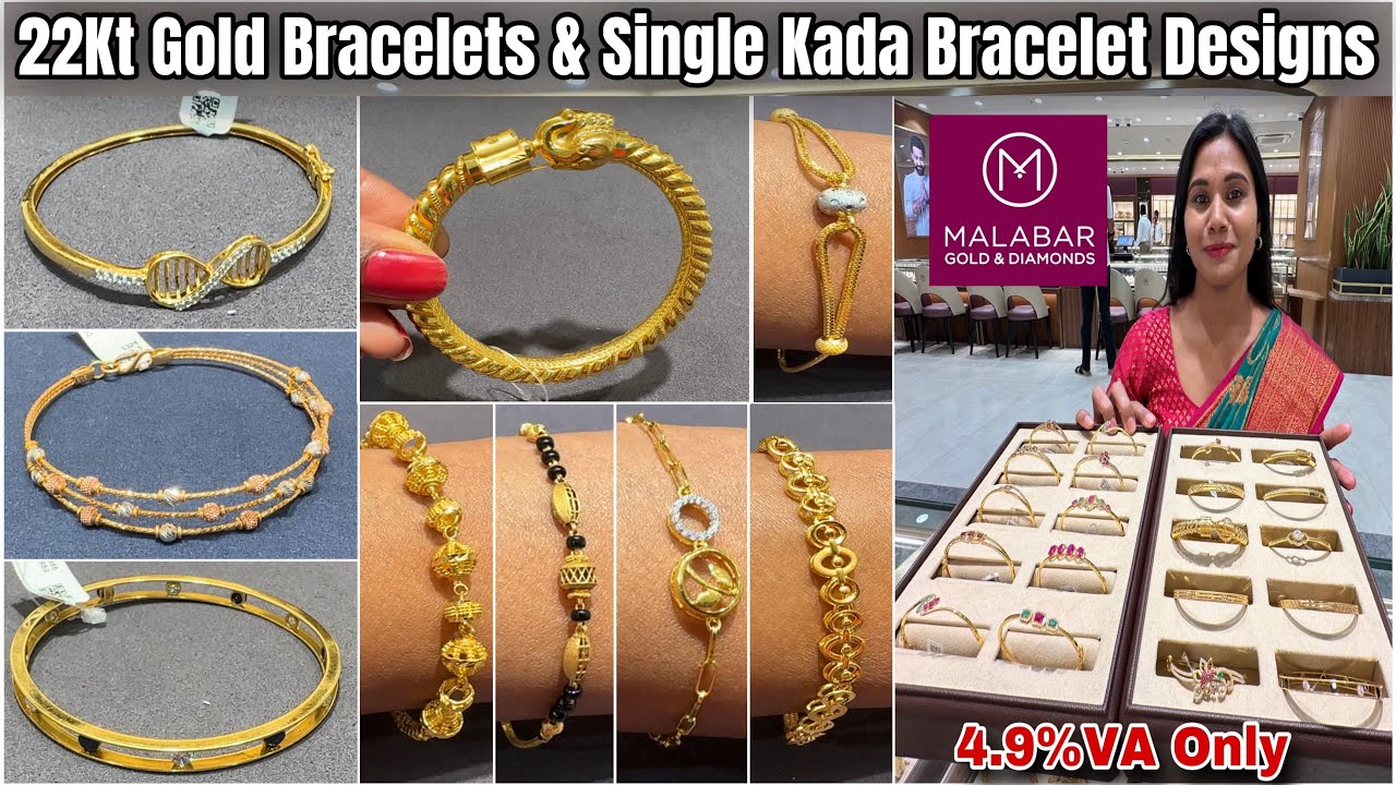 Only 2Gm & 4.9%VA Starts🥰Malabar Gold Chain Bracelet & Kada Designs| Lightweight Gold Bracelets 2025