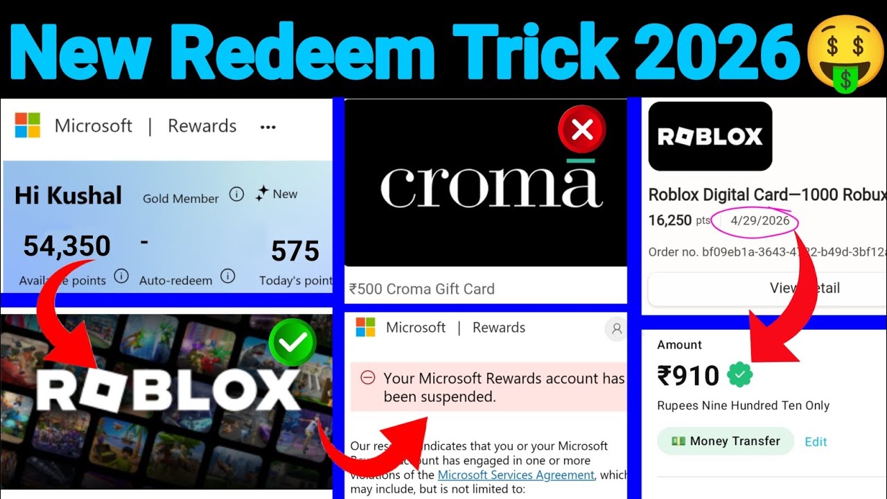 Microsoft Rewards Redeem Kaise Kare | How To Redeem Microsoft Rewards | New Redeem Trick 2026 देखो 🤑