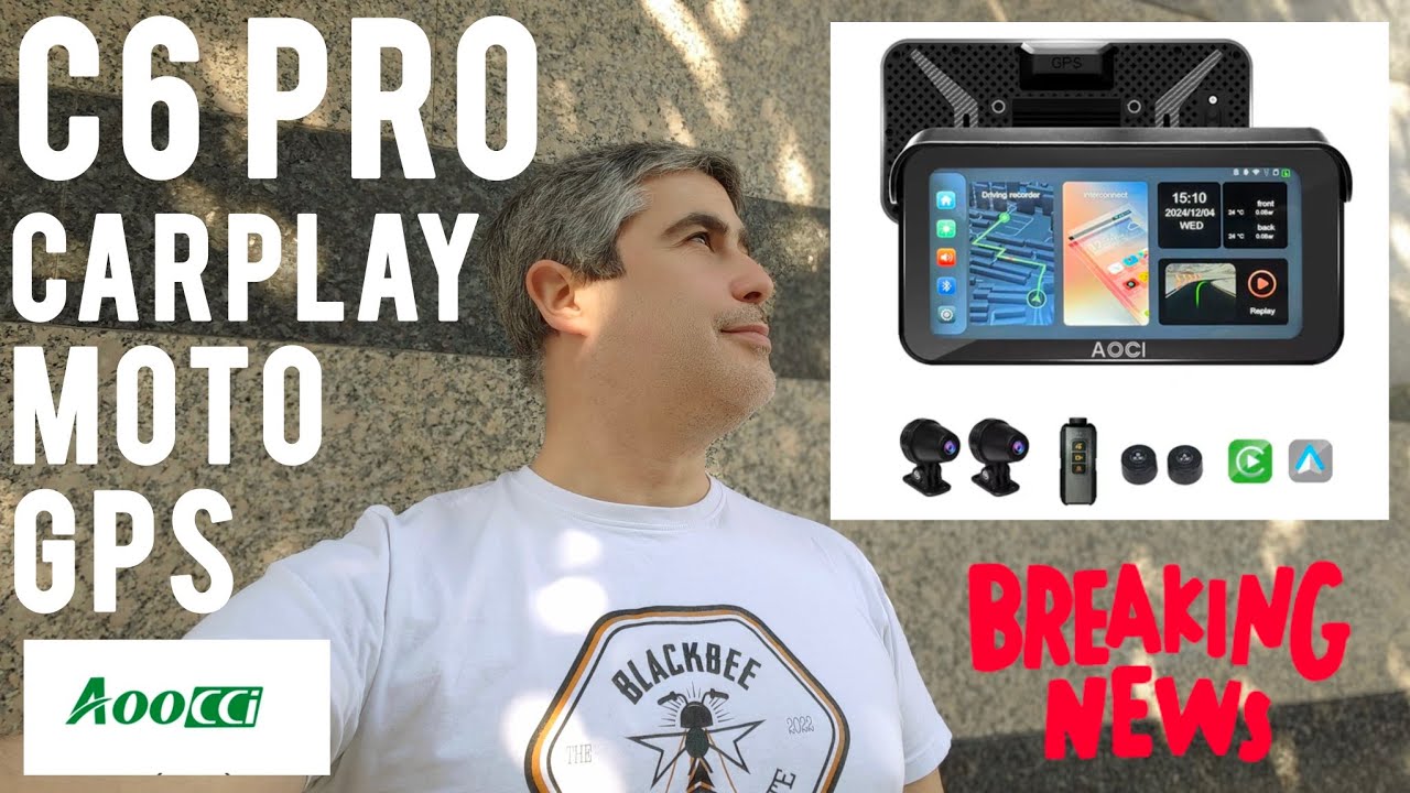 Aoocci C6Pro Carplay moto Android Auto para motos, Cámaras y Tpms Aoci