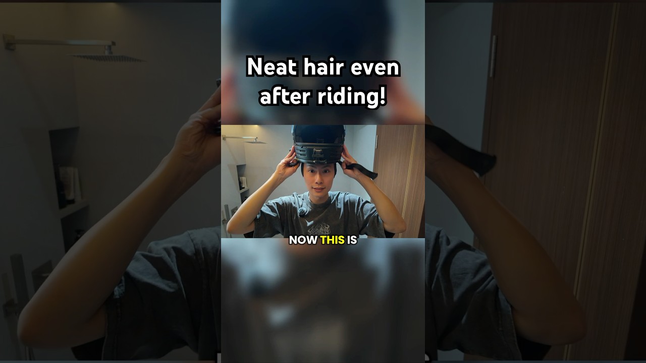 Neat helmet hair? 🤔 