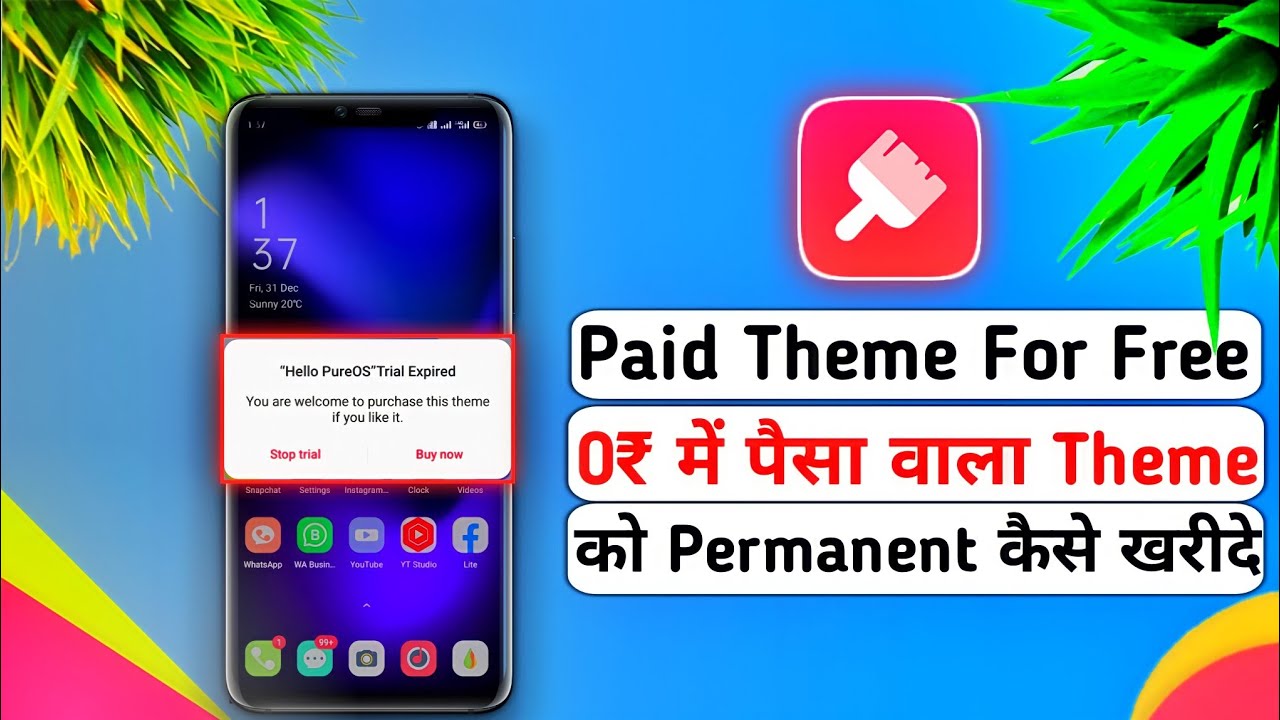 5 Minutes Trial error permanently Oppo any paid theme use free Realme paid theme for free