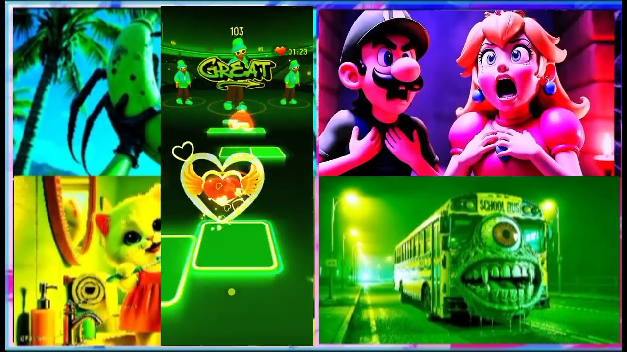 School Bus Monster 🆚️ Police Car Eater 🆚️ Ambulance Monster 🆚️ Hungry Star – Tiles Hop EDM Rush 🎶🎵🎮