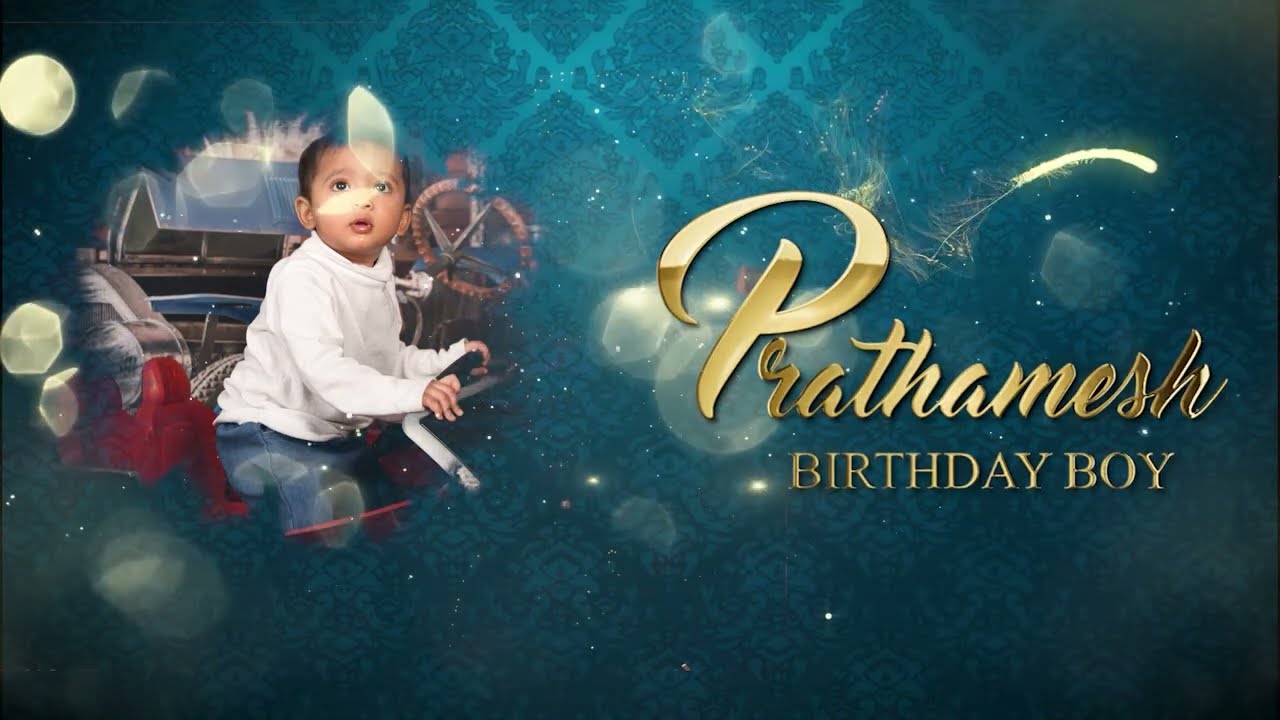 Prathamesh S/o Ashok 1st birthday invitation 2024 Birthday Template