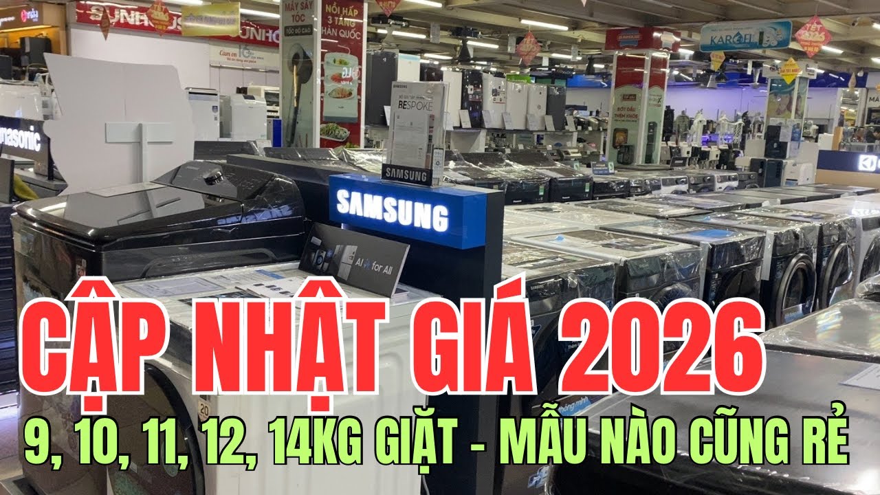 Hạ giá máy giặt cửa ngang Samsung từ 8 Triệu | 9, 10, 11, 12, 14kg giặt + sấy, phân bổ nước xả....