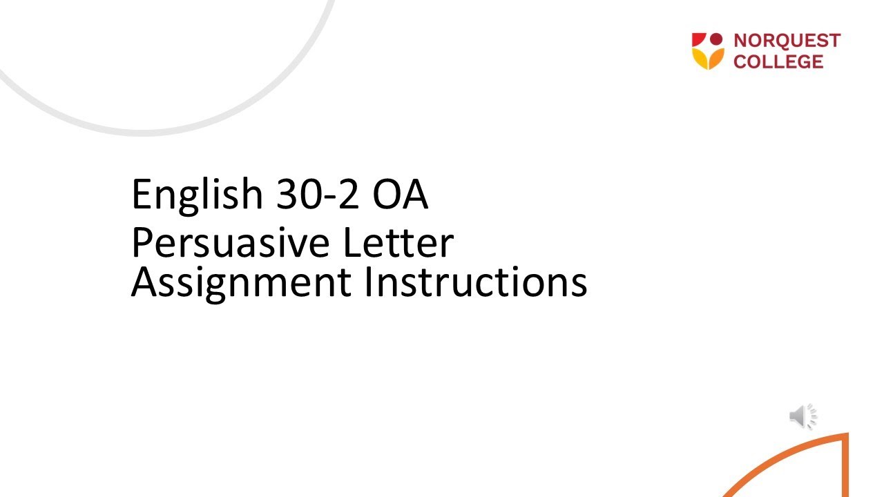 Инструкции к написанию убедительного письма (ELA 30-2 OA)