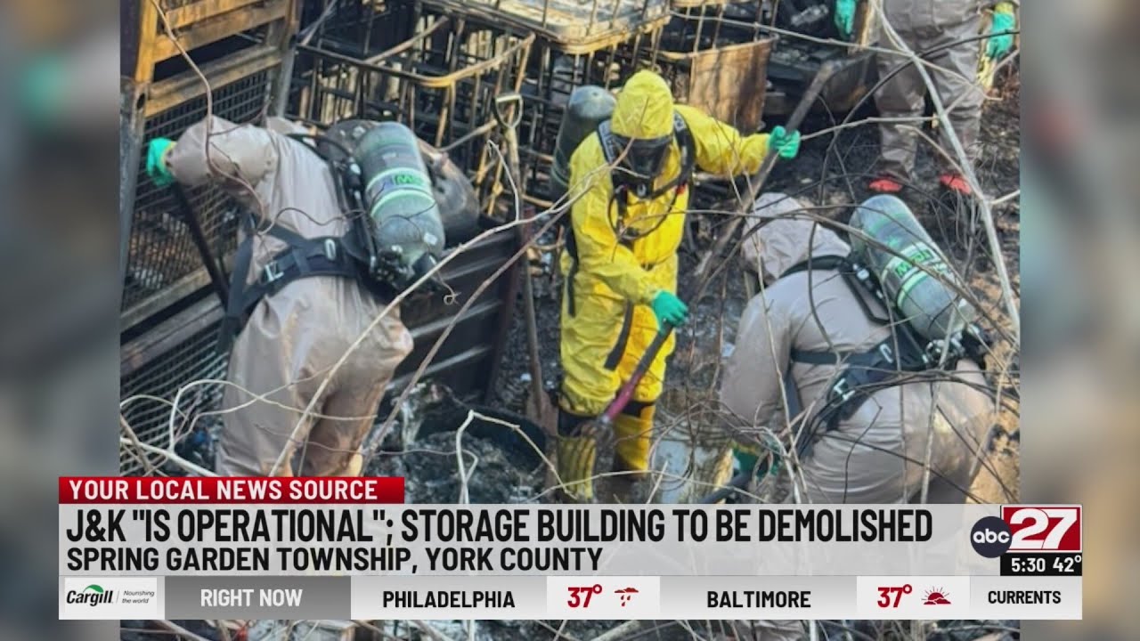 Salvage company 'operational' as cleanup continues after fire