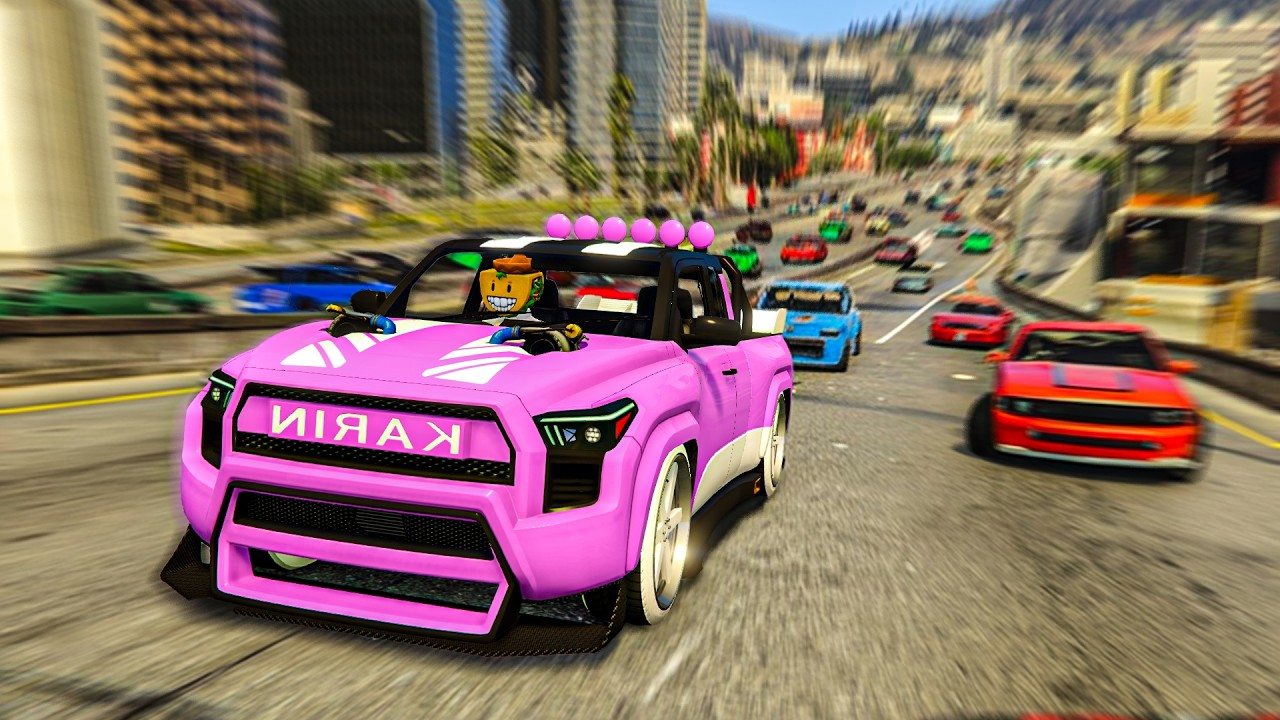 MI PRIMERA CARRERA CON LA MEJOR CAMIONETA DE GTA 5 ONLINE!!