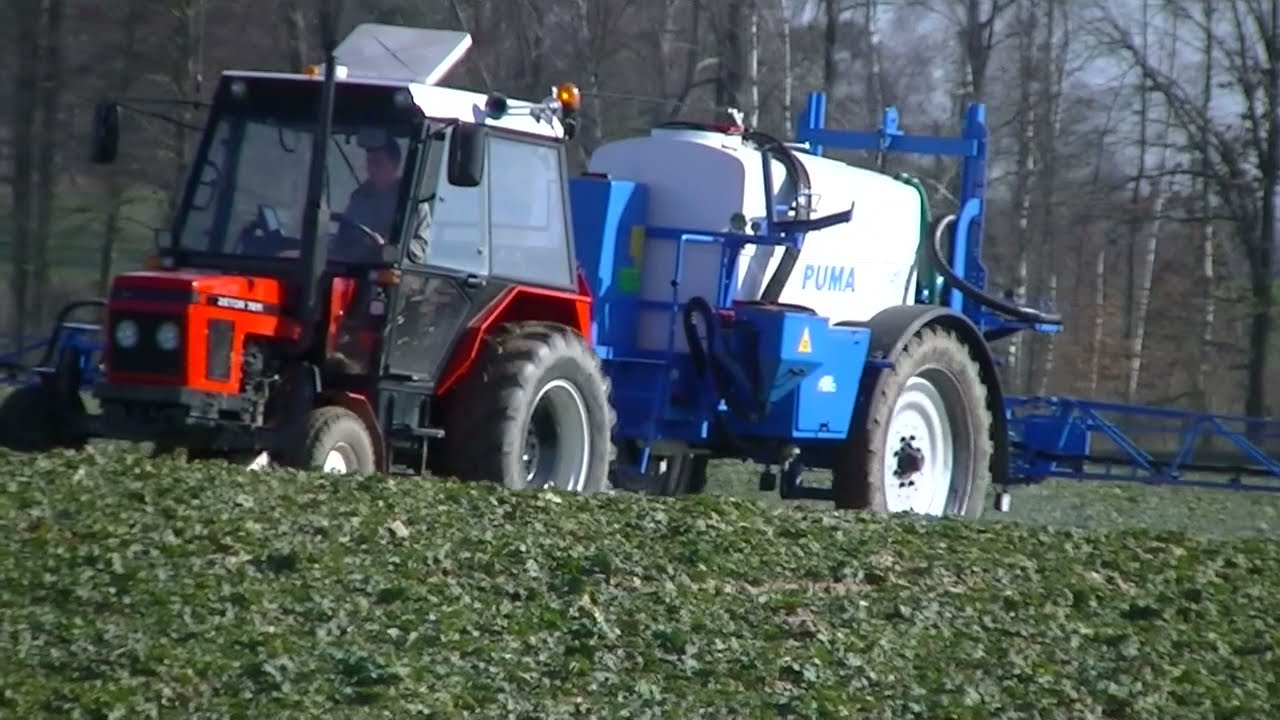 Opryski z nowym nabytkiem 2021/rozpoczęcie sezonu. (Zetor7211&Agrio Puma 3000)