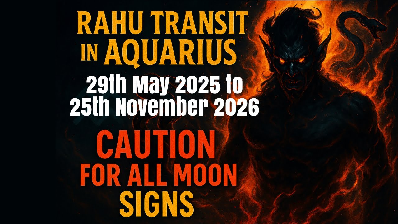 Rahu Transit In Aquarius 2025 - Impact on all 12 Moon Signs with Remedies #rahutransit2025