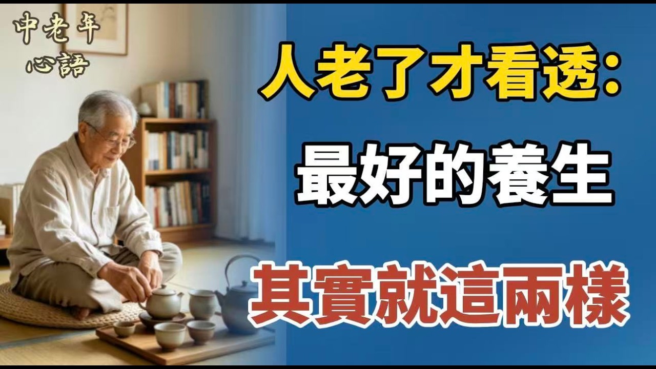 老了才明白：最好的養生其實只有兩件事，很多人一輩子沒看透【中老年心語】#養老 #幸福#人生 #晚年幸福 #深夜#讀書 #養生 #佛 #為人處世#哲理