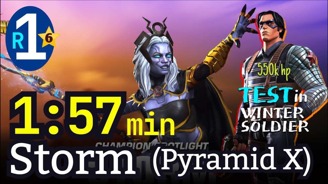 6* Storm (Pyramid X) 1:57 min No boost | Test in ROL #mcoc