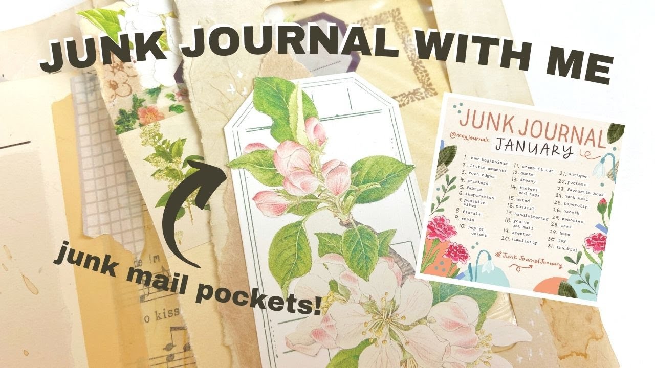 Junk Journal With Me | Junk mail envelope pockets & collage | #JunkJournalJanuary