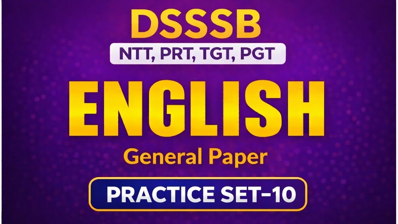 DSSSB English Practice BATCH | Important Questions for competitive exam preparation. 