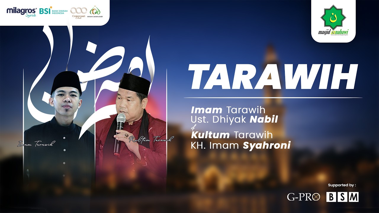 🔴LIVE - SHOLAT TARAWIH MASJID AN-NABAWI 1447H #12 || Ustadz Dhiyak Nabil Syubbani