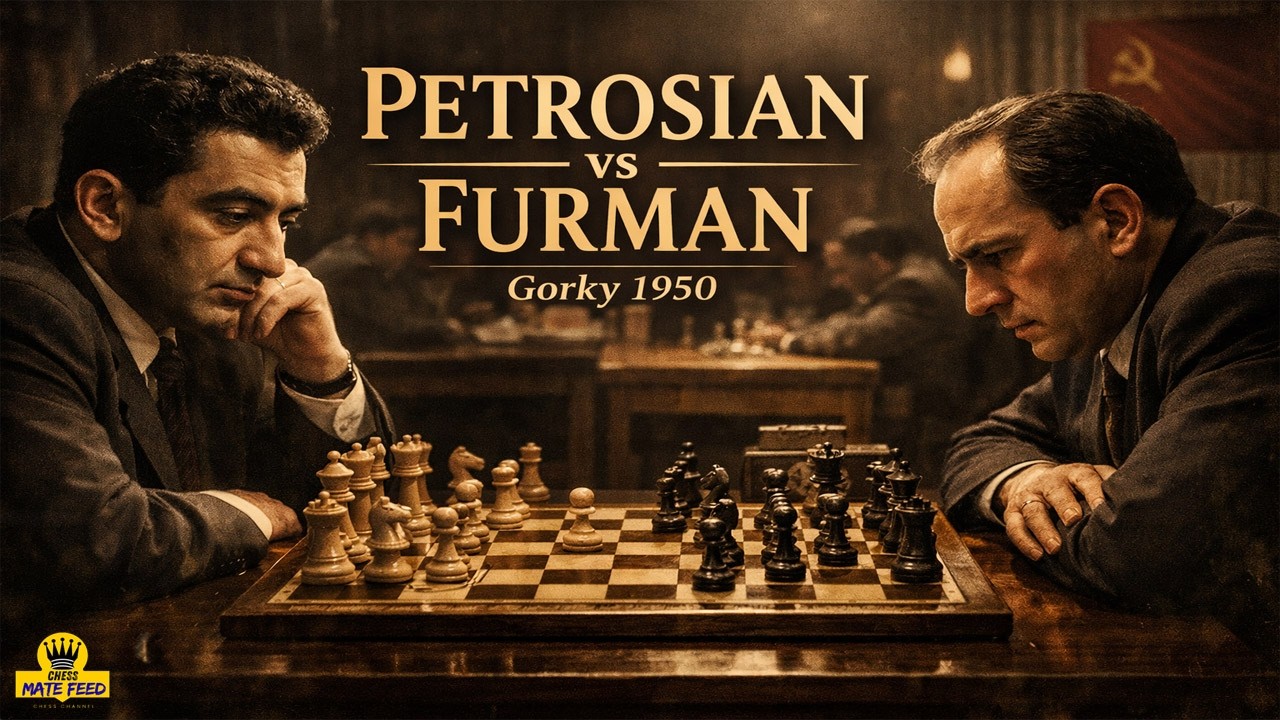 Tigran Petrosian vs Semyon Furman♟️URS-ch sf Gorky (1950)-SOVIET DUEL