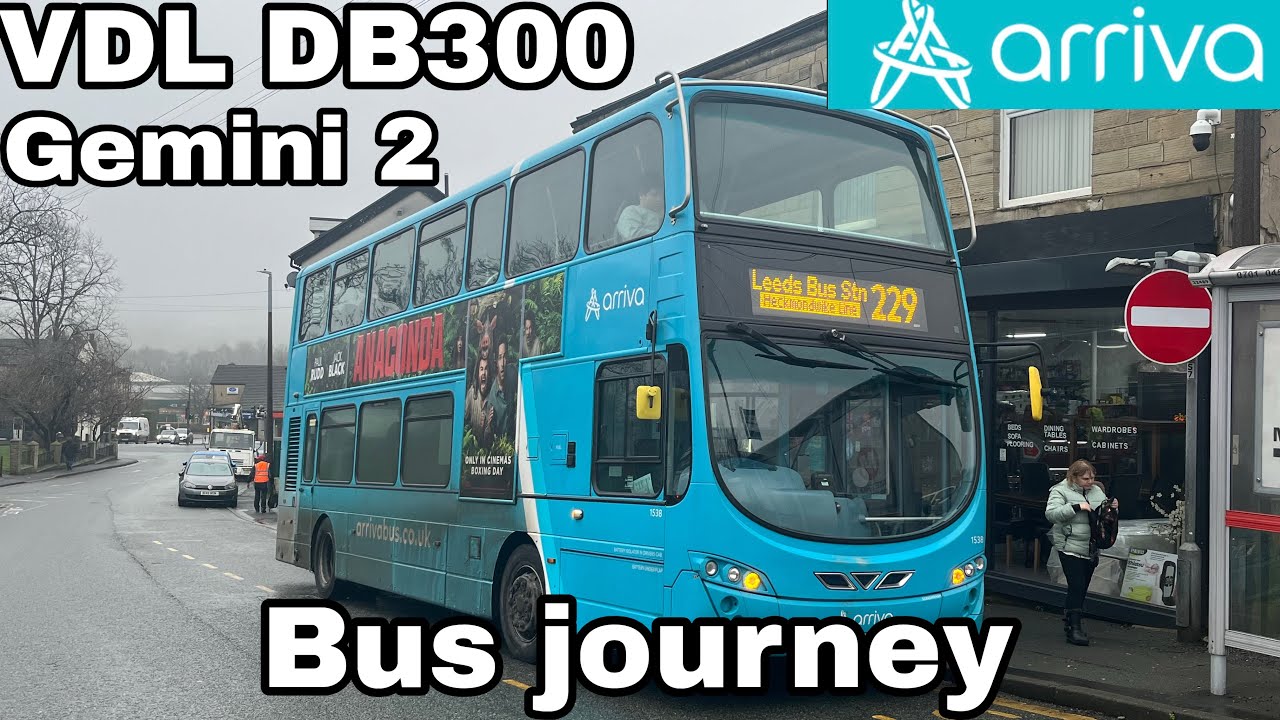 (Thrash+Hill climb) Arriva Yorkshire VDL DB300 Wright Gemini 2 YJ61 OBN on 229 