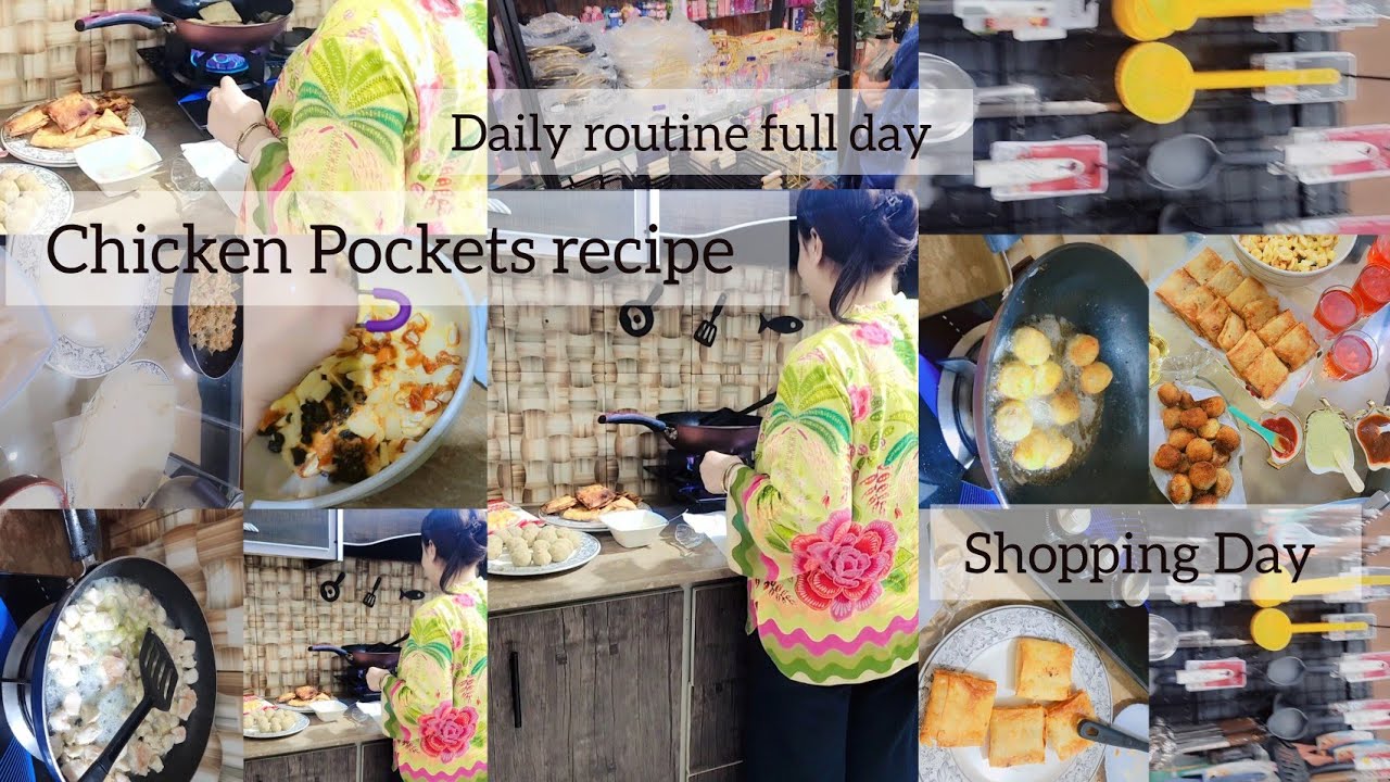 Ramzan Routine vlog & Iftar Prep | Homemade Chicken Pockets recipe my favorite recipe| Shopping Day 