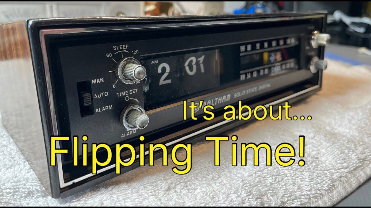 Ремонт радиобудильника Flip Clock Radio. Чистка и регулировка двигателя. Винтаж 1970-х #flipclock...