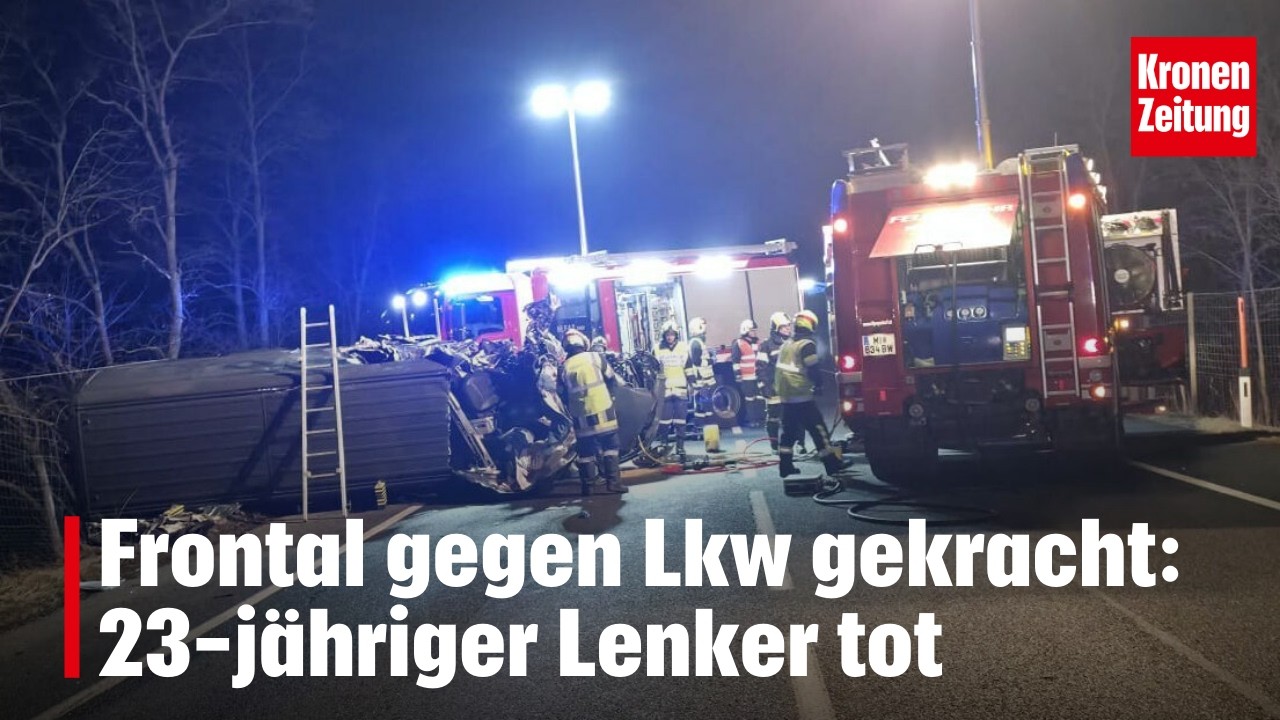 Frontal gegen Lkw gekracht: 23-jähriger Lenker tot | krone.tv NEWS