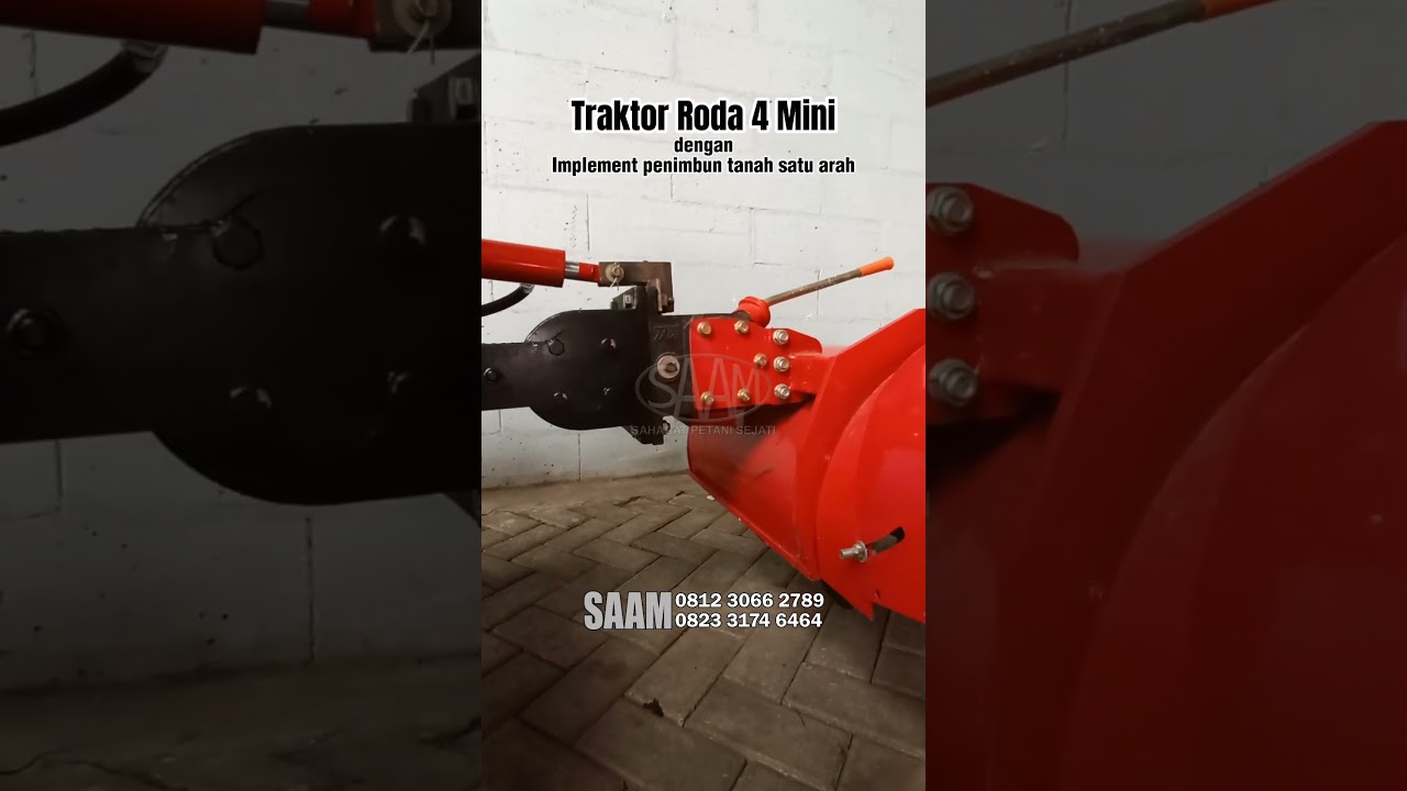 Traktor Roda 4 Mini dengan implement Penimbun Tanah Satu Arah #saamjember #traktormini